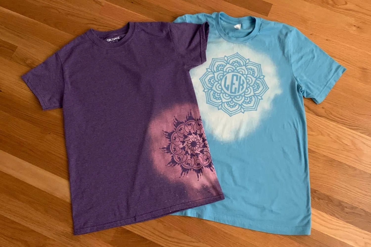 How to Bleach Tie Dye T-Shirts and Screen Print with Vinyl