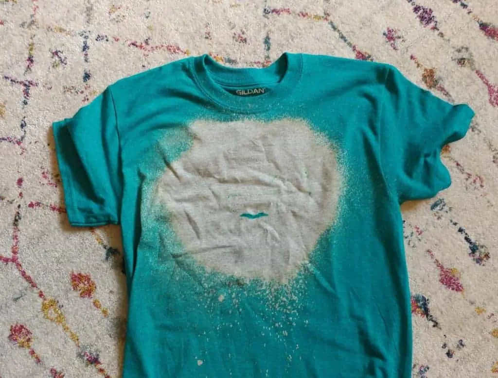 failed attempt to stencil a bleached shirt