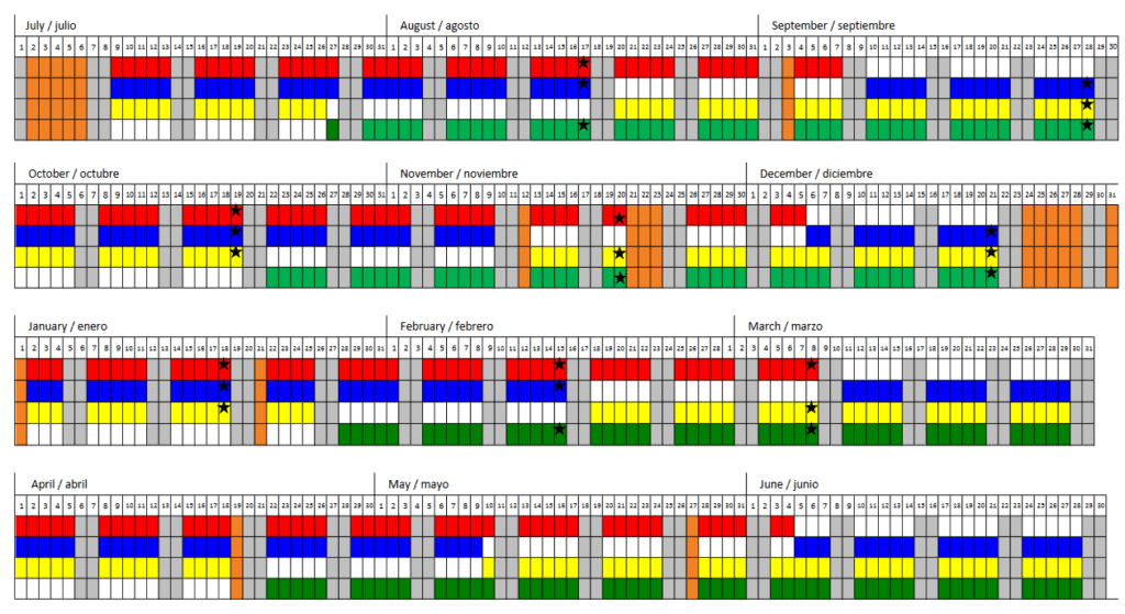 Year Round Track Out Calendar - Quinn Babette