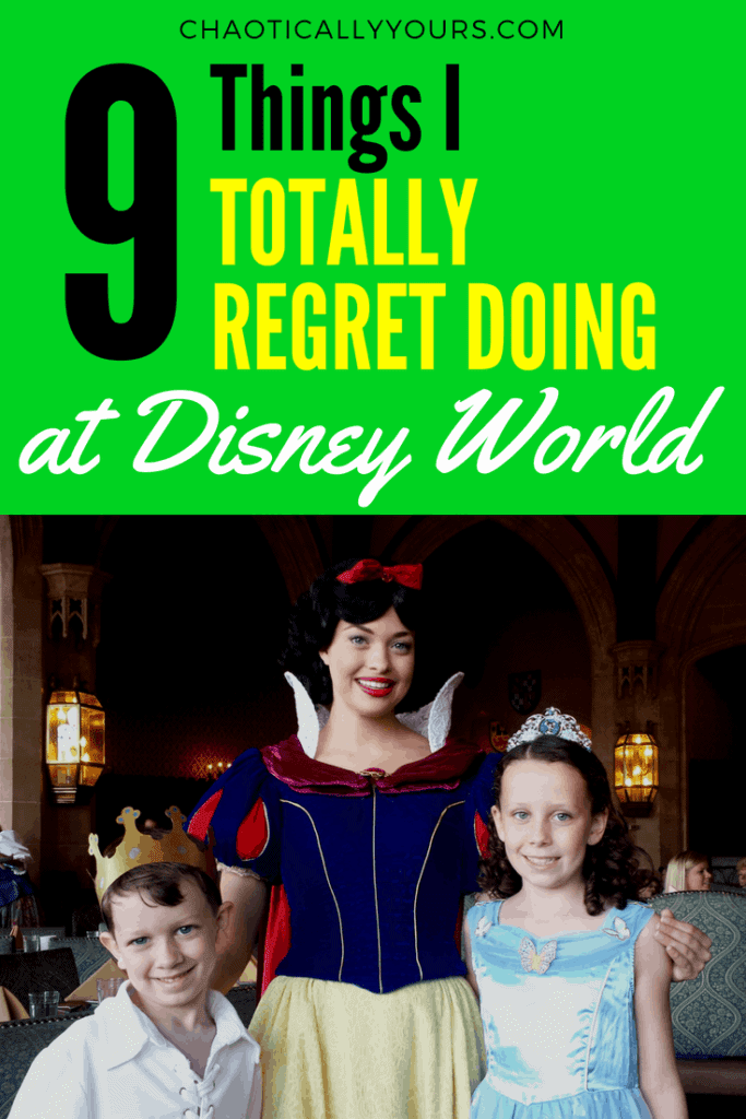 Nine Things I Regret Doing At Walt Disney World