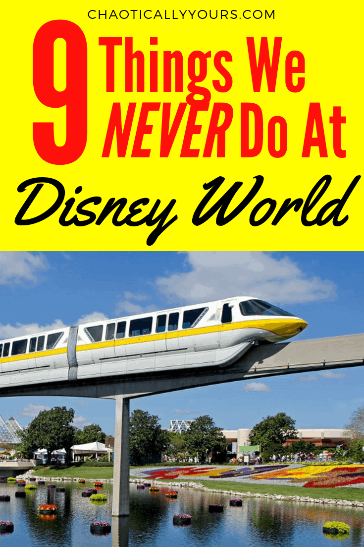 Nine Things I Never Do At Disney World - Chaotically Yours