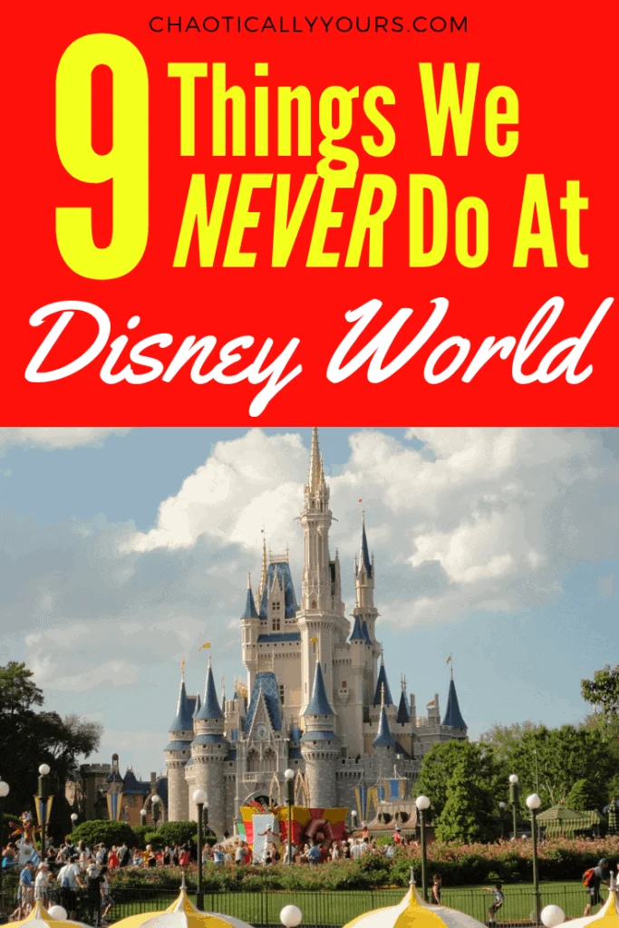 A great list of No-No's at Disney World