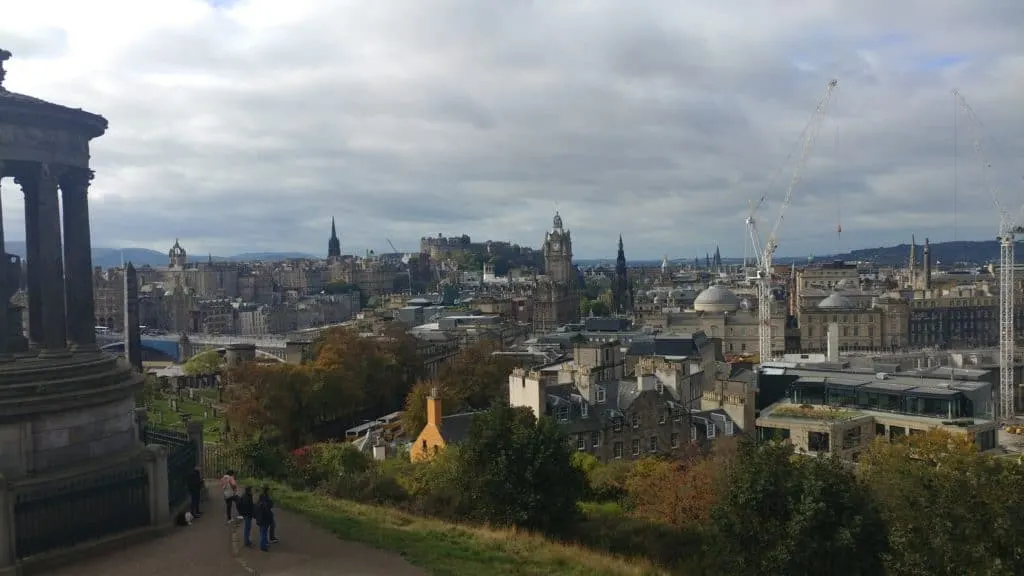 The View from Calton Hill in Edinburgh, Scotland