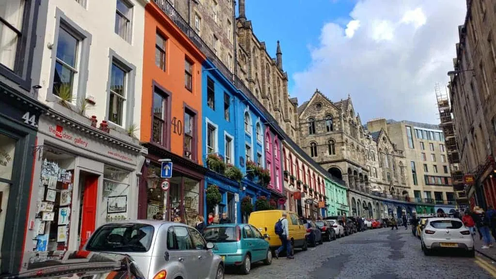 Victoria Street in Edinburgh, Scotland