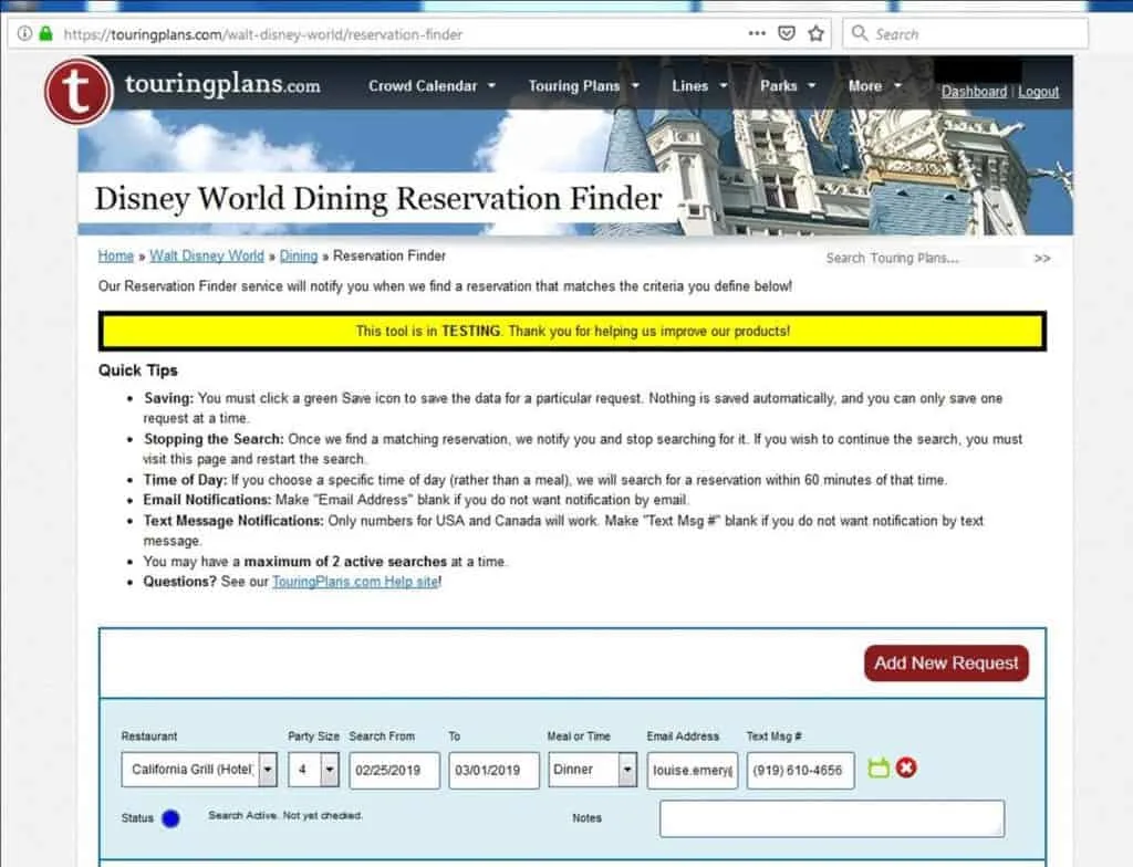 Find Disney Dining reservations, even when they're all booked up!
