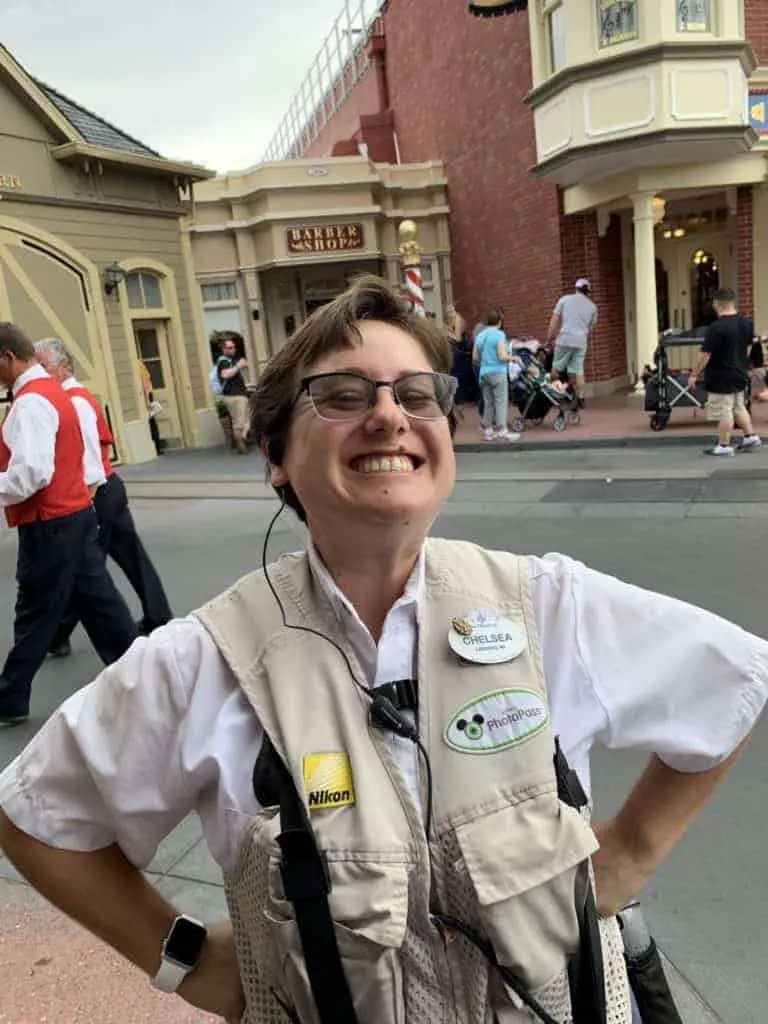 Disney Parade: Our fearless photographer, Chelsea, who was with us throughout the experience of being the Grand Marshal of the Festival of Fantasy Parade in the Magic Kingdom at Walt Disney World.