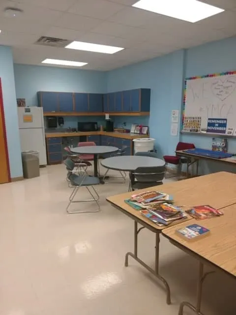 "before" the teacher's lounge makeover at JDE