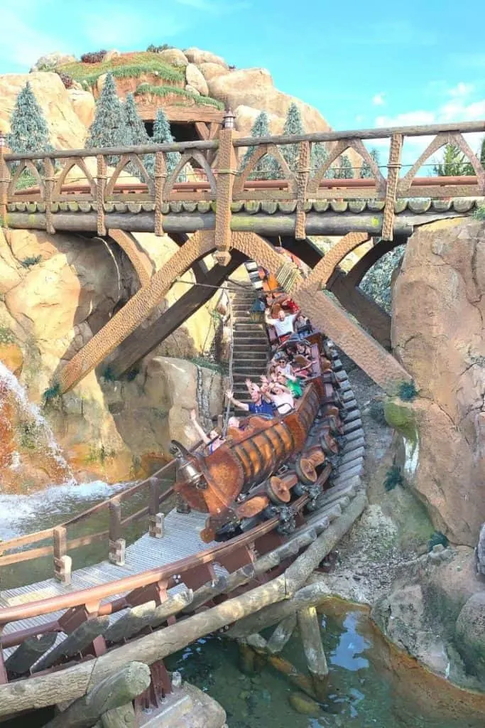 Picture of Magic Kingdom Fastpass users on the Seven Dwarfs Mine Train at Walt Disney World's Magic Kingdom