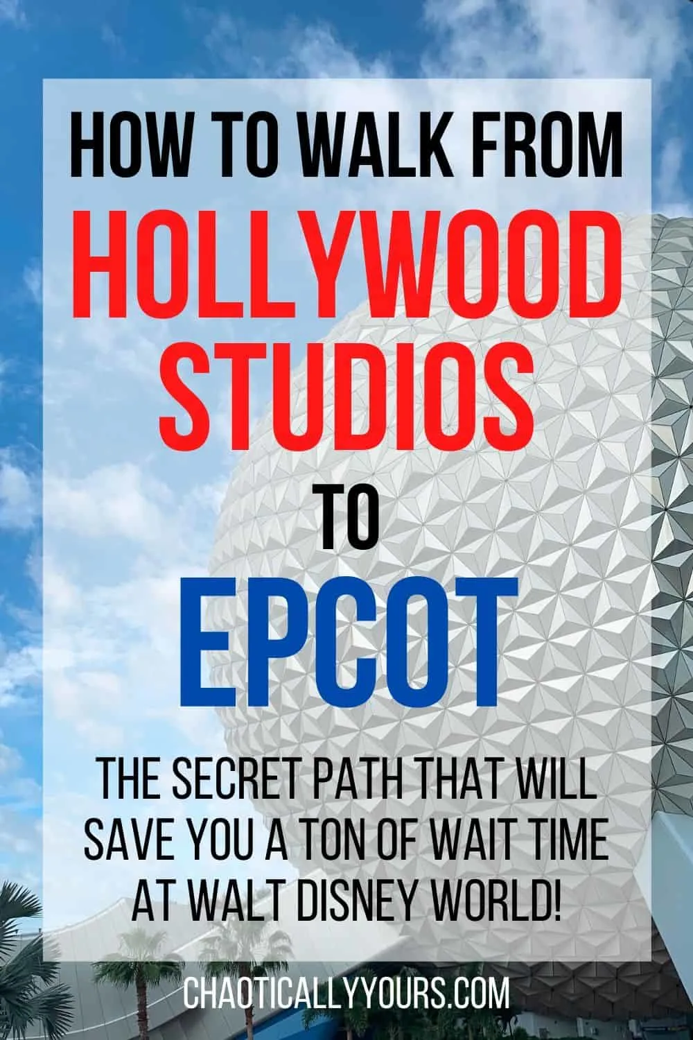 Walk to Epcot Pinterest Image