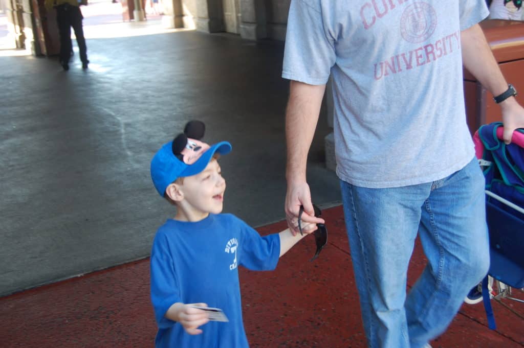 LIttle boy at Disney World for the first time