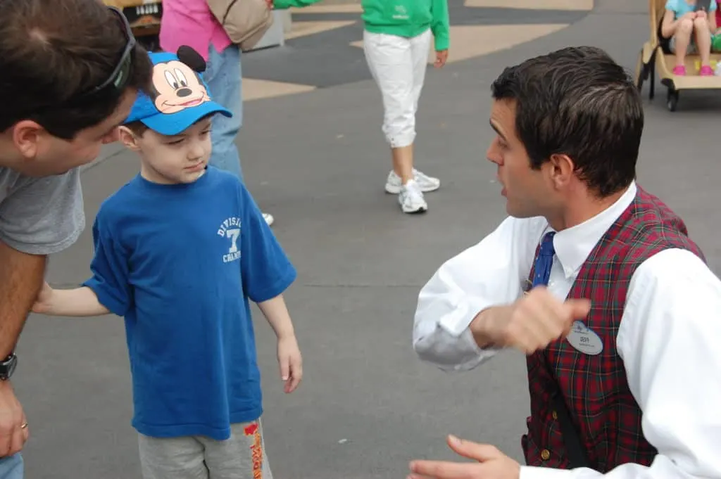 Disney Tour Guide with a little boy