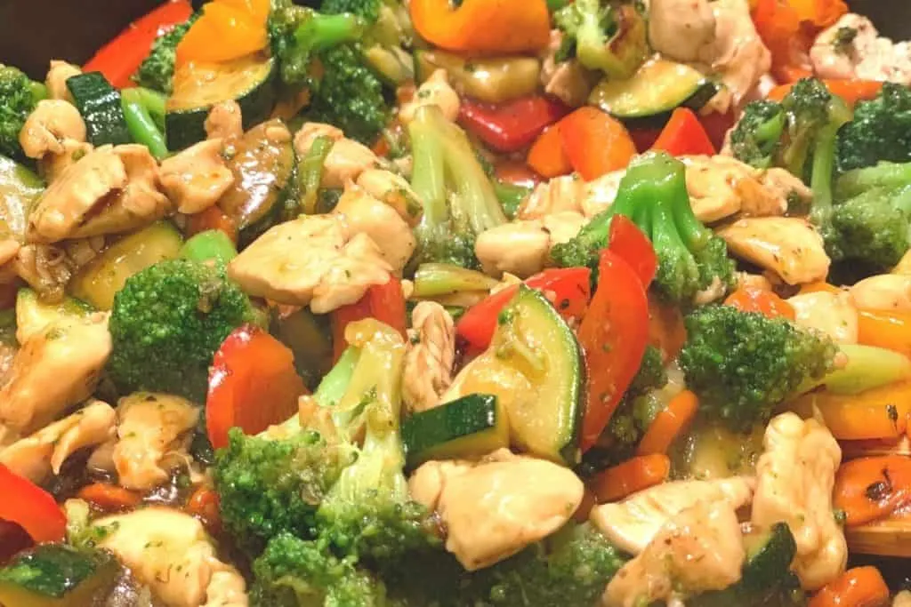 3 Ingredient Stir Fry Sauce in use