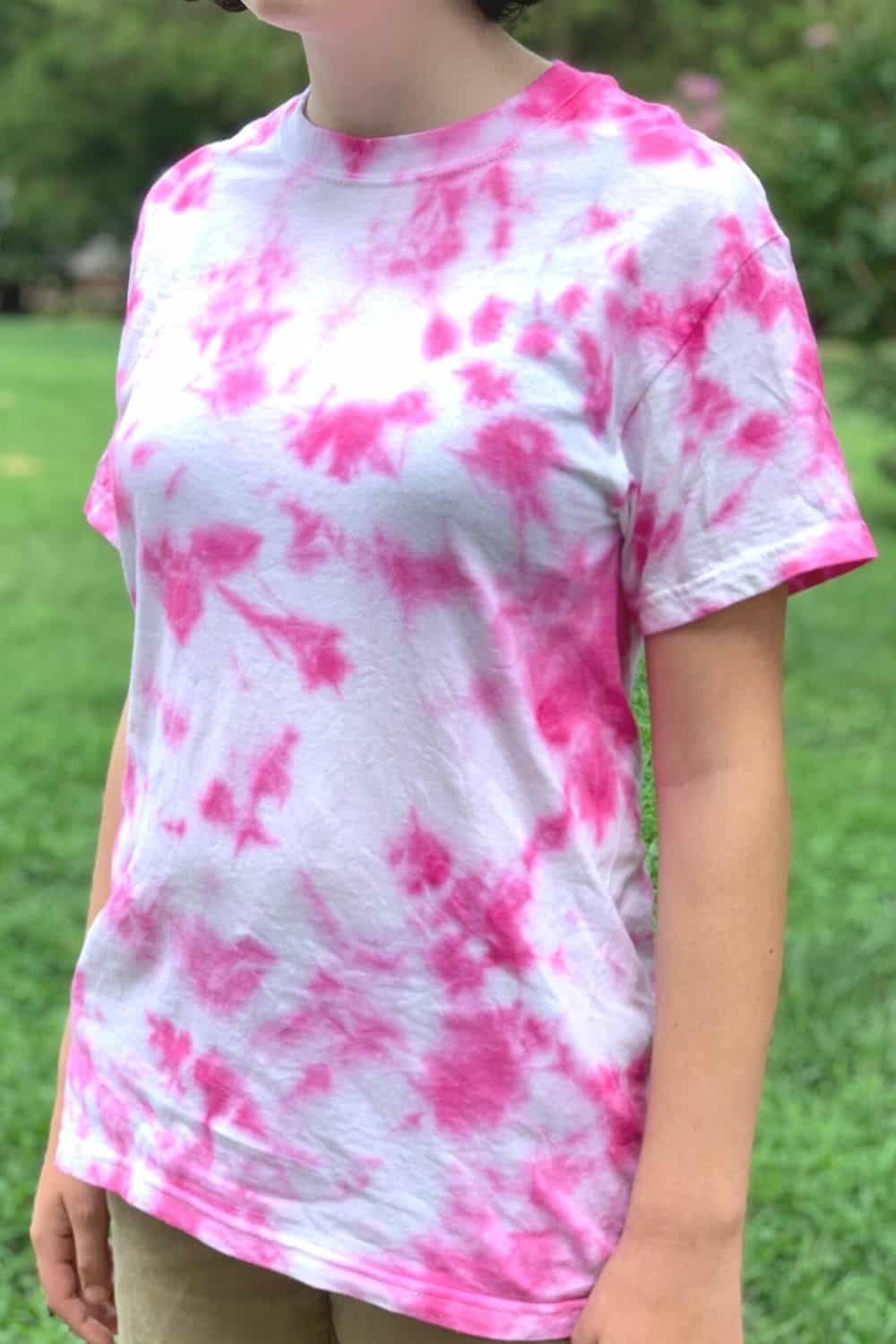 crumple tie dye shirt step by step