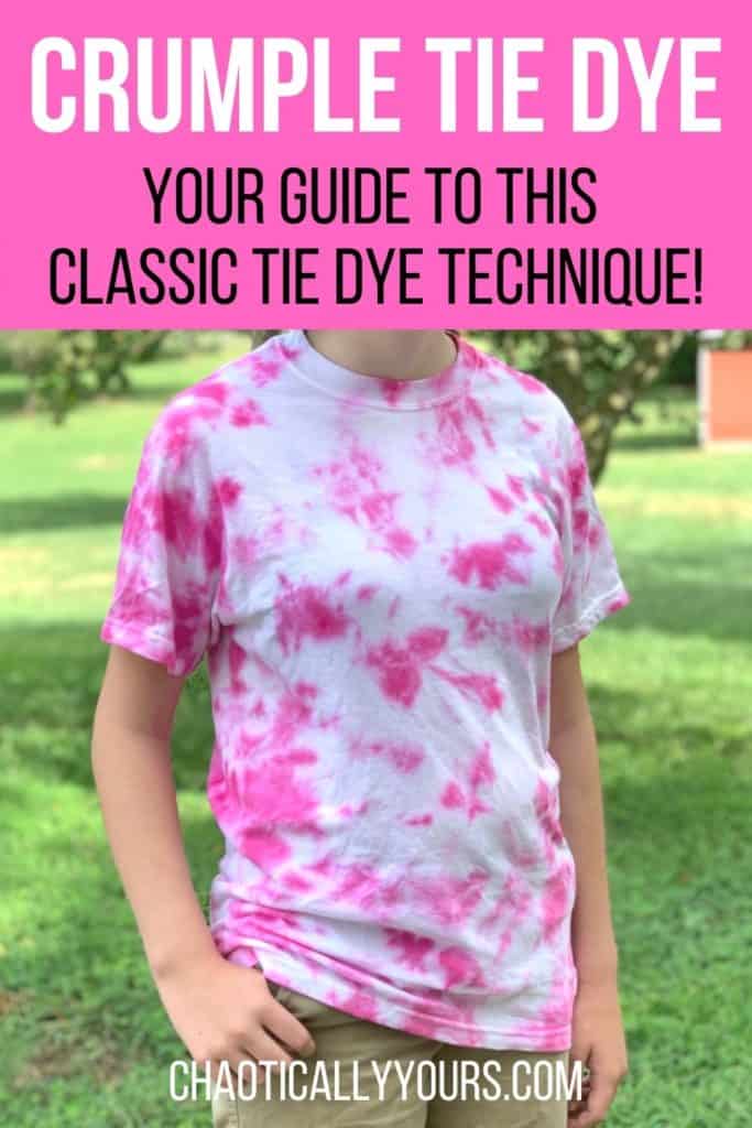 how to do a crumple tie dye shirt