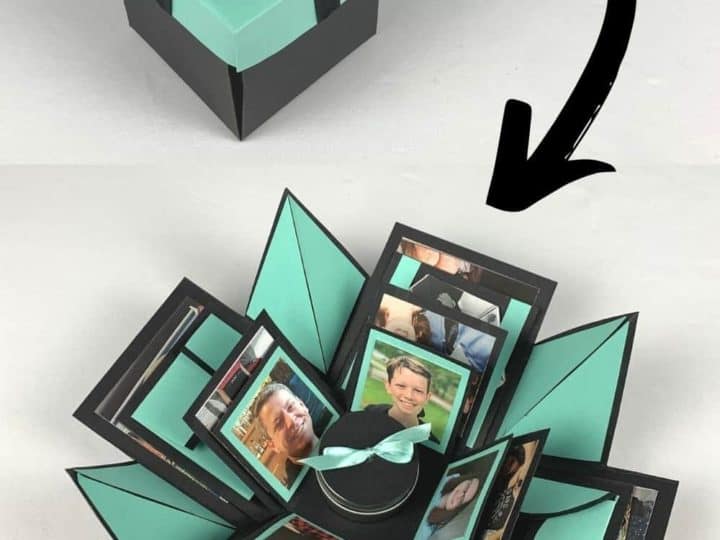 Suruc - Creative Explosion Box Hexagon Surprise DIY Photo Album  Scrapbooking Bomb Box Gift Packaging(Black) : Amazon.in: Home & Kitchen