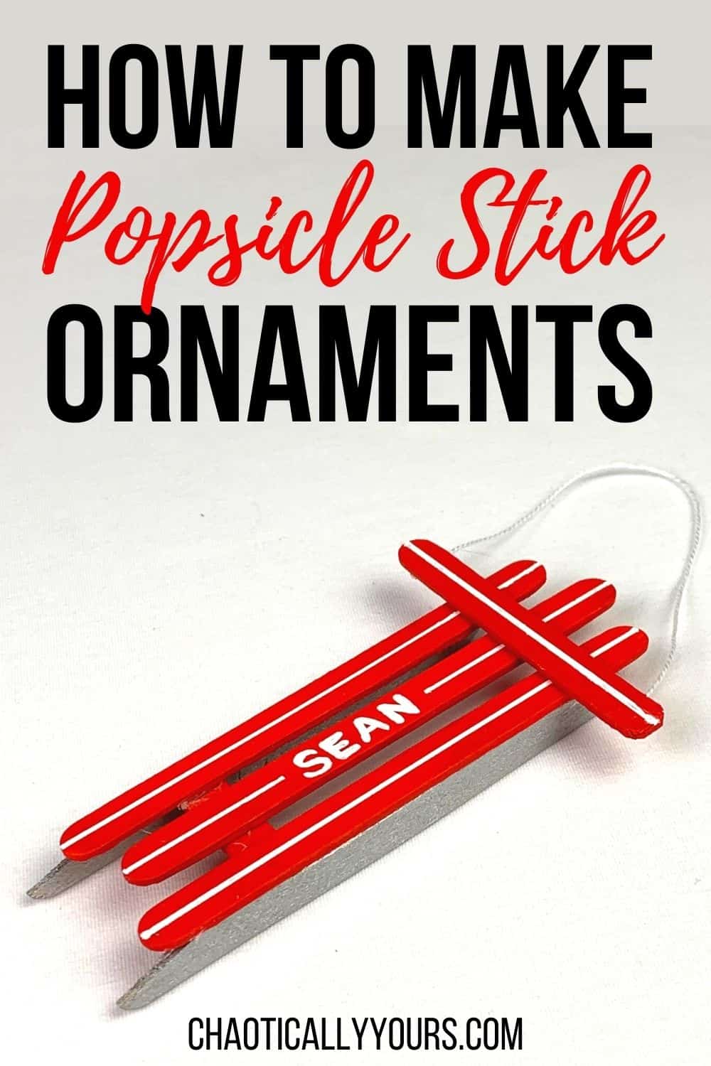 Popsicle Stick Ornaments Pin Image
