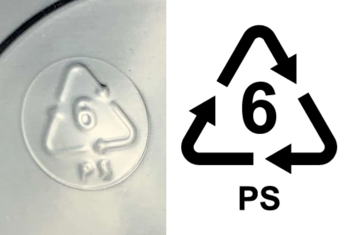 #6 plastic symbol for DIY Shrinky Dinks