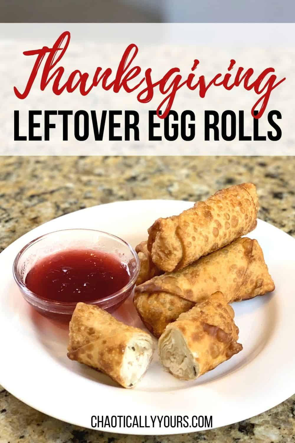 Thanksgiving egg rolls pin image