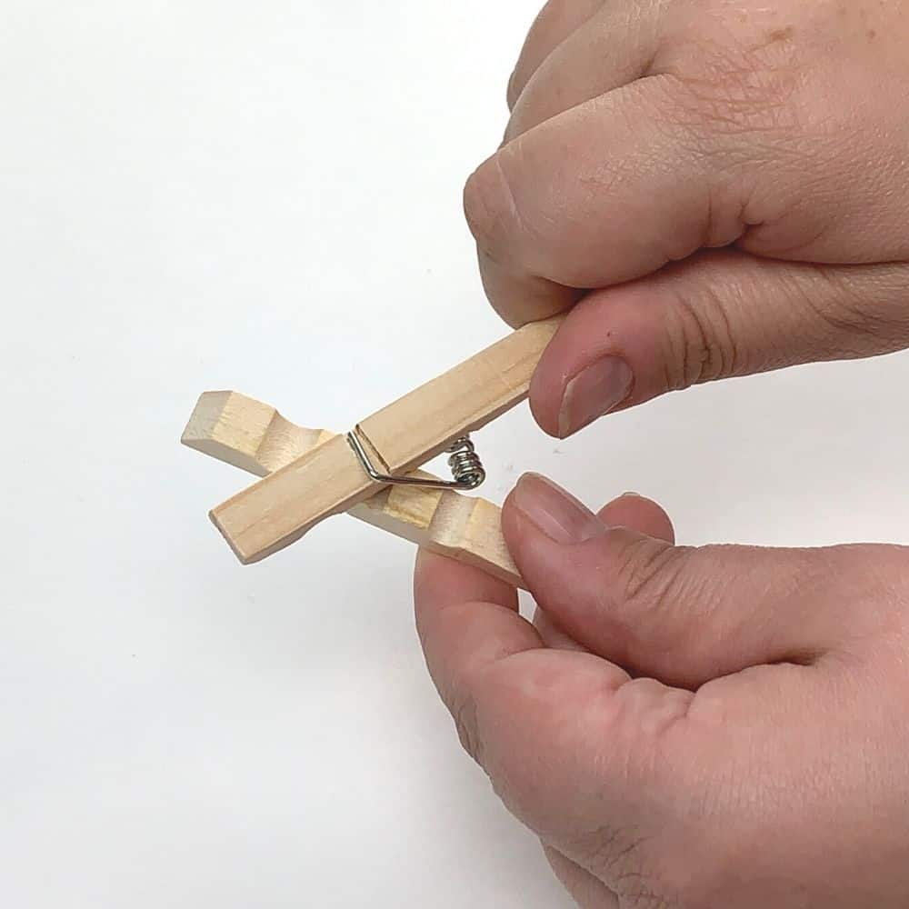 taking apart clothespins