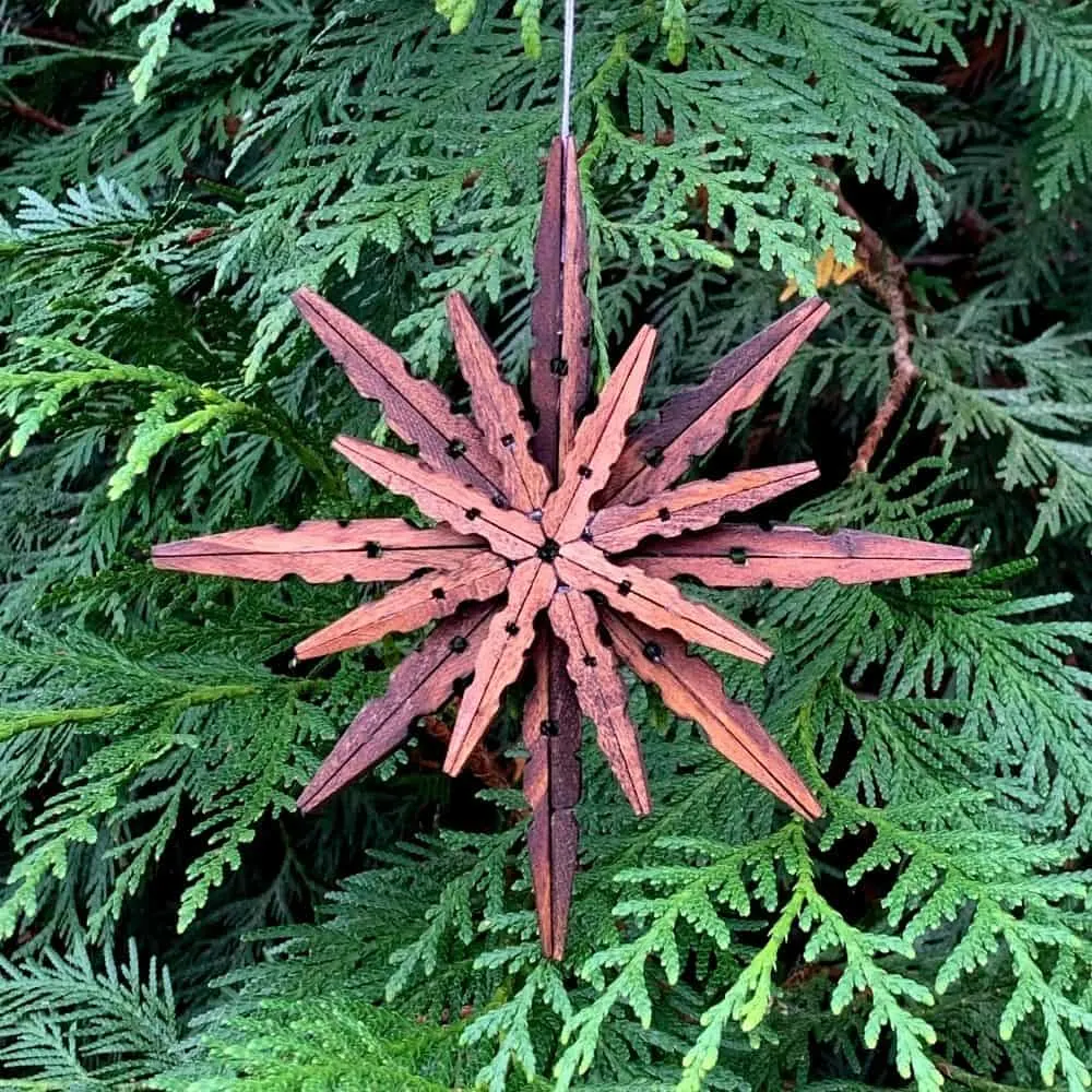 Stained rustic ornament