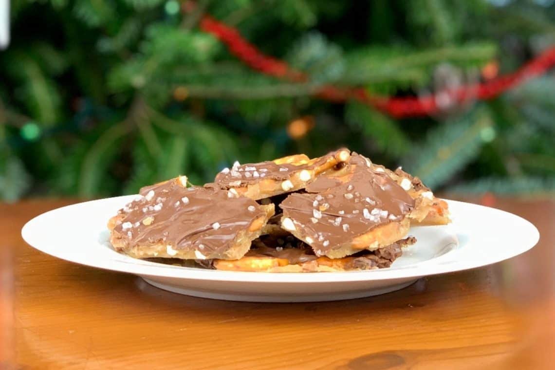 Christmas Crack Pretzel Toffee Bark Chaotically Yours