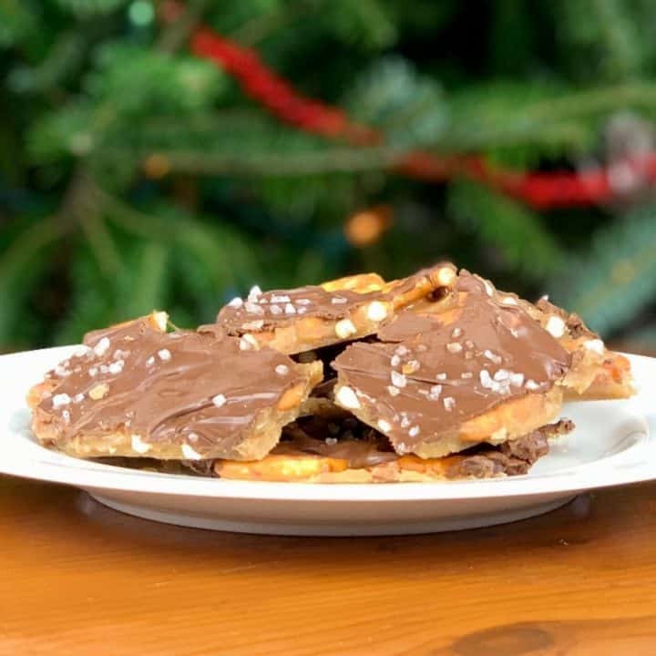 Christmas Crack:  Pretzel Toffee Bark-image