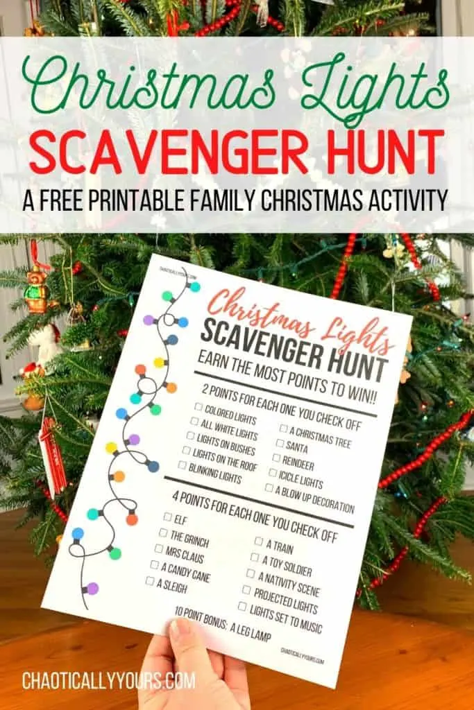 Christmas Lights Scavenger Hunt pin image 