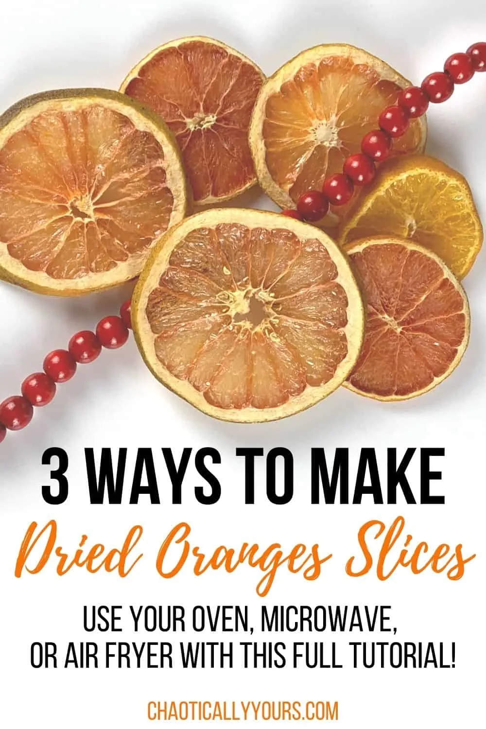 How to dry orange slices pin image