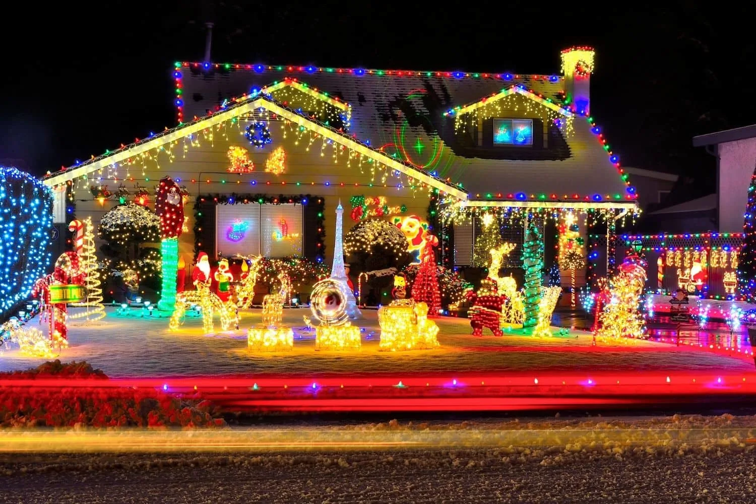 Christmas lights display