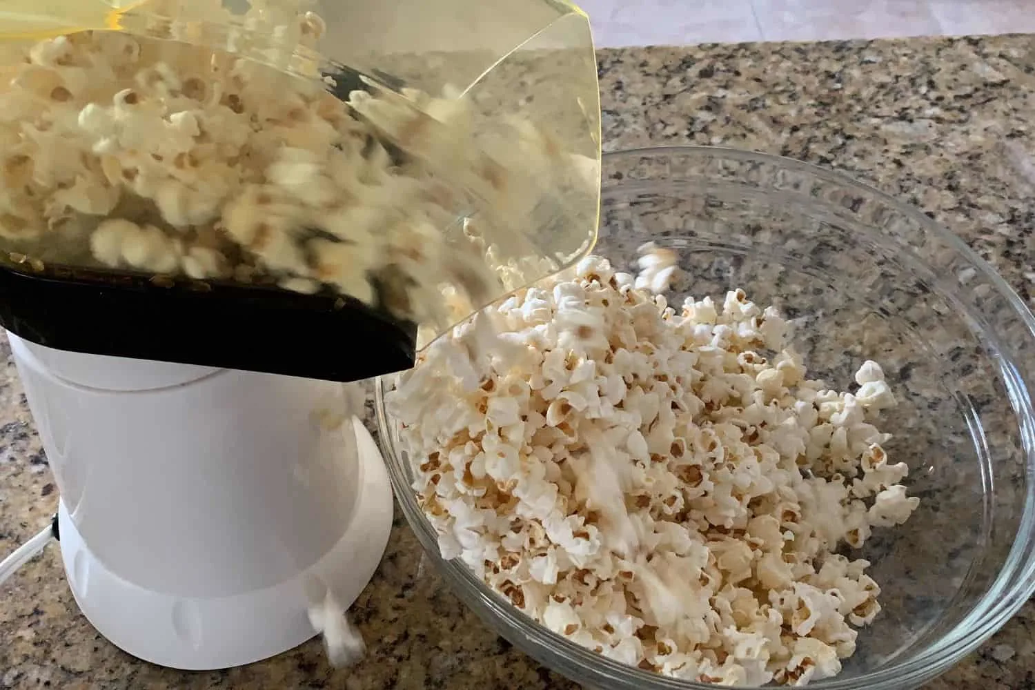 popping corn with an air popper