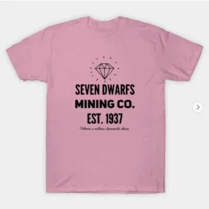 t-shirt for the Seven Dwarfs Mining Company