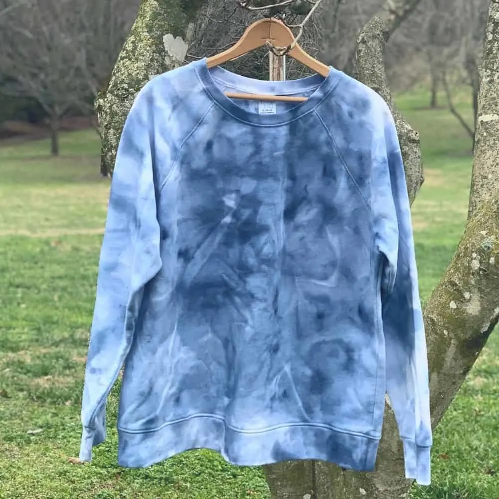 finished navy ice dyed shirt