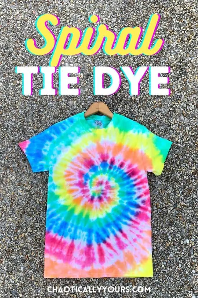 Spiral Tie Dye A DIY Tutorial Chaotically Yours