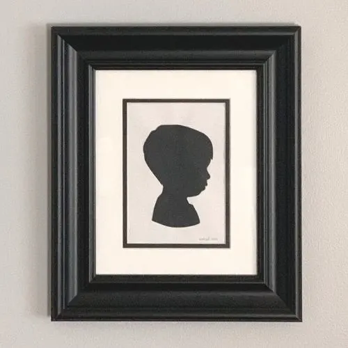 Black and White Custom Silhouette Child Silhouette Portrait Profile Silhouette  Silhouette Art Traditional Silhouette 