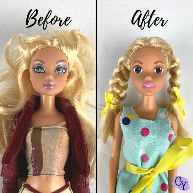 Doll Makeover How To Recycle Fashion Dolls Chaotically Yours