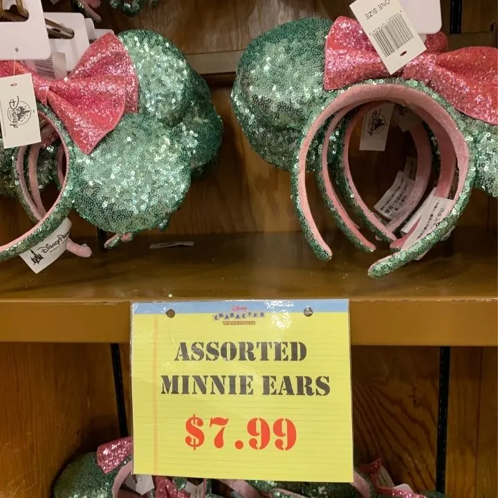 Minnie Ears at the Disney Character Warehouse