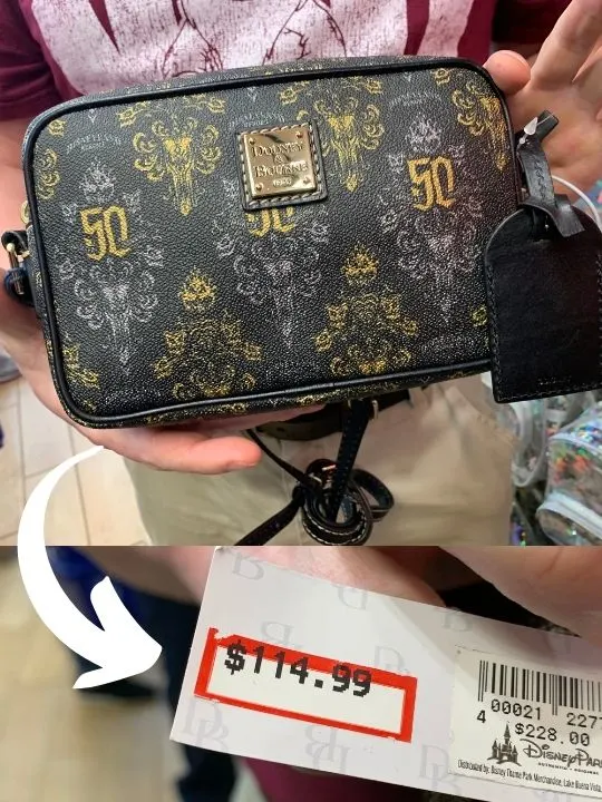 Huge discount on a Dooney & Burke handbag at Disney Character Warehouse