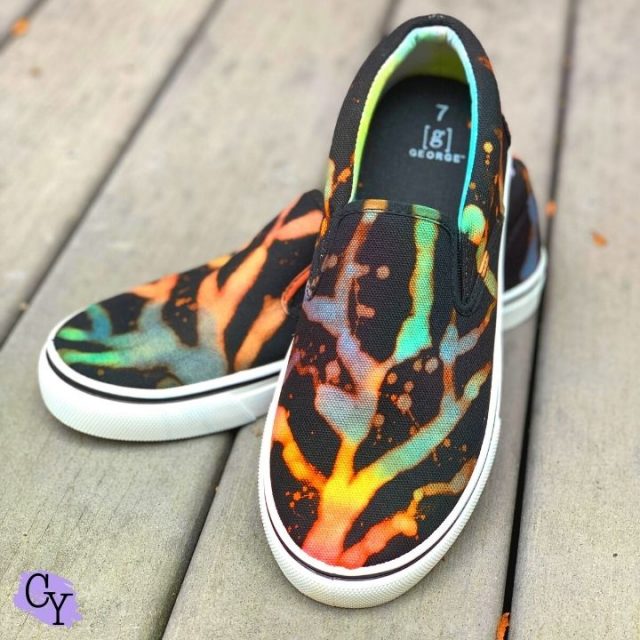 How To Bleach Tie Dye Shoes Chaotically Yours