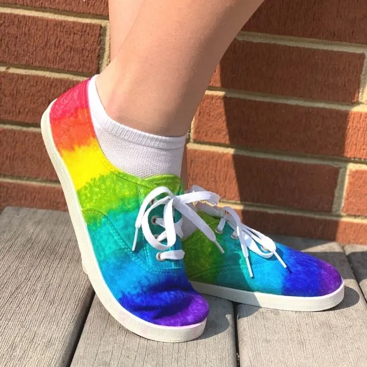 finished tie dye shoes image 2