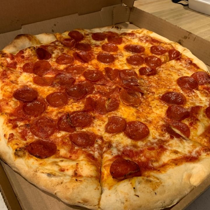 A pepperoni pizza from Uncle Vinny's in Carolina Beach