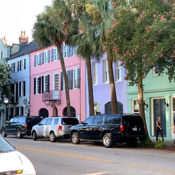Rainbow Row in Charleston, SC