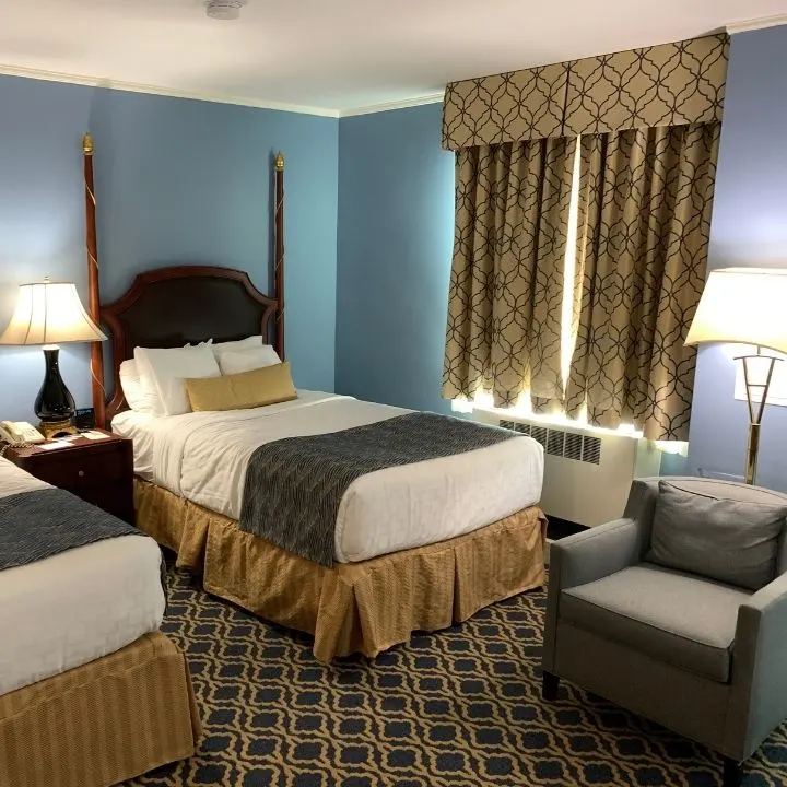 Room interior at the Francis Marion Hotel in Charleston, SC