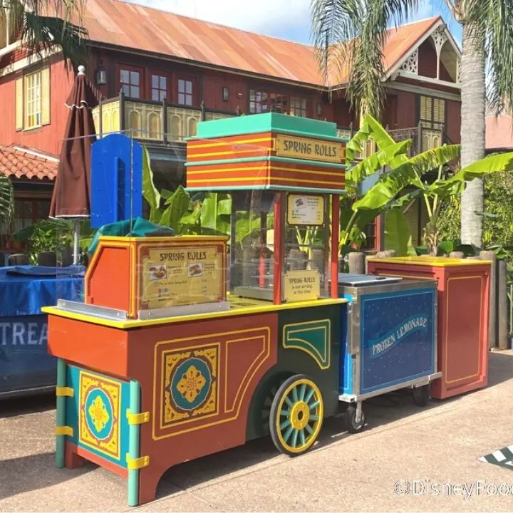The Adventureland Spring Roll Cart in the Magic Kingdom
