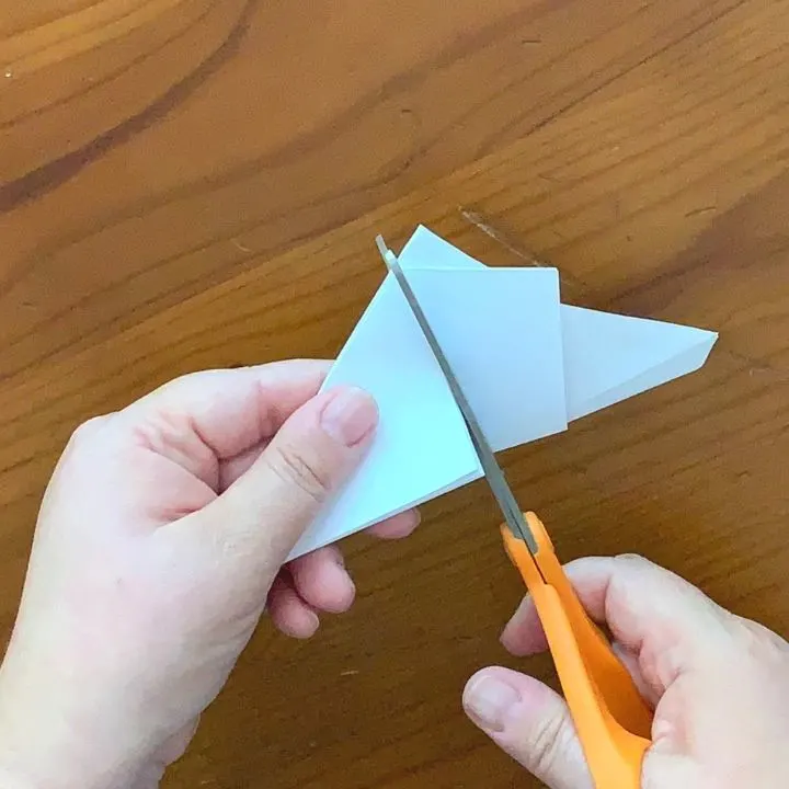 Trimming a hexagon for an origami star