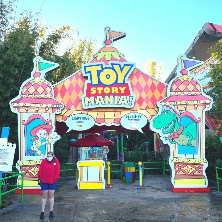 The Lightning Lane entrance to Toy Story Mania