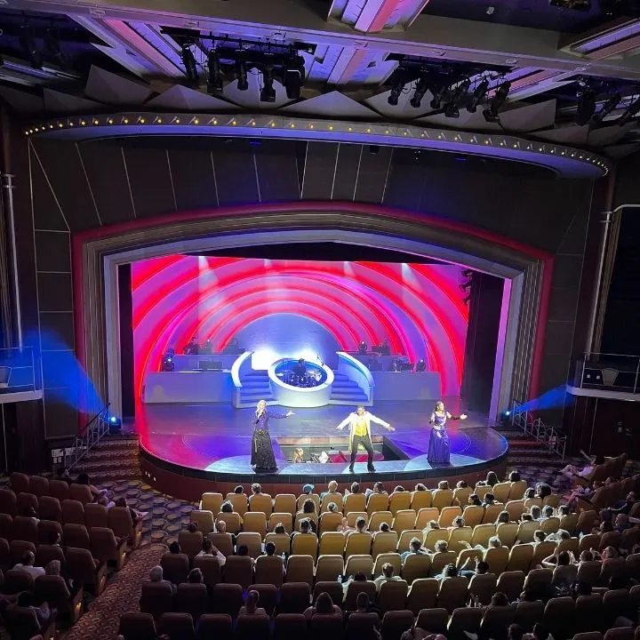 Shows on the Main Stage of a Royal Caribbean Cruise Ship