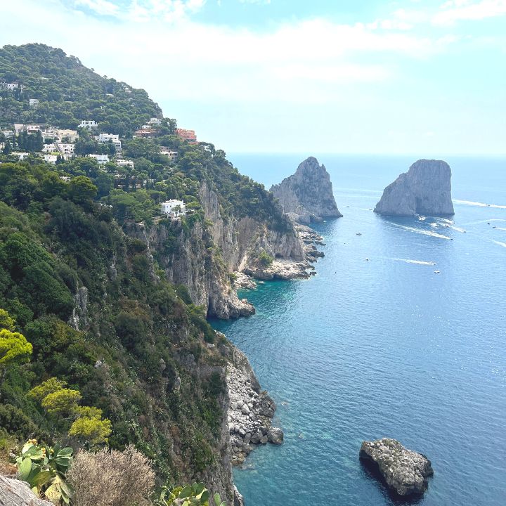 View of the coast of Capri, Italy on an EF Tour
