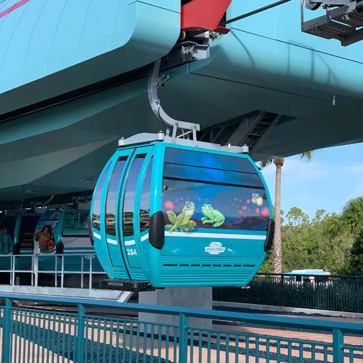 The Disney Skyliner taking flight