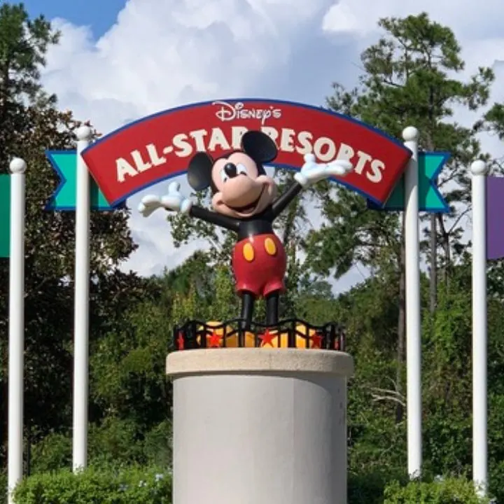Mickey Mouse statue at Disney's All Star Resorts