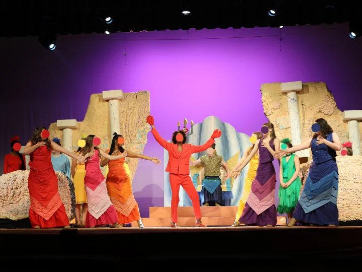 Students performing Disney's The Little Mermaid Musical